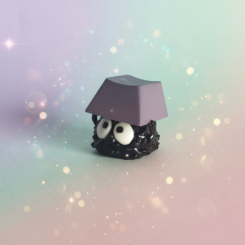 Keycap Soot Sprite - Fondo Pastel Fantasía