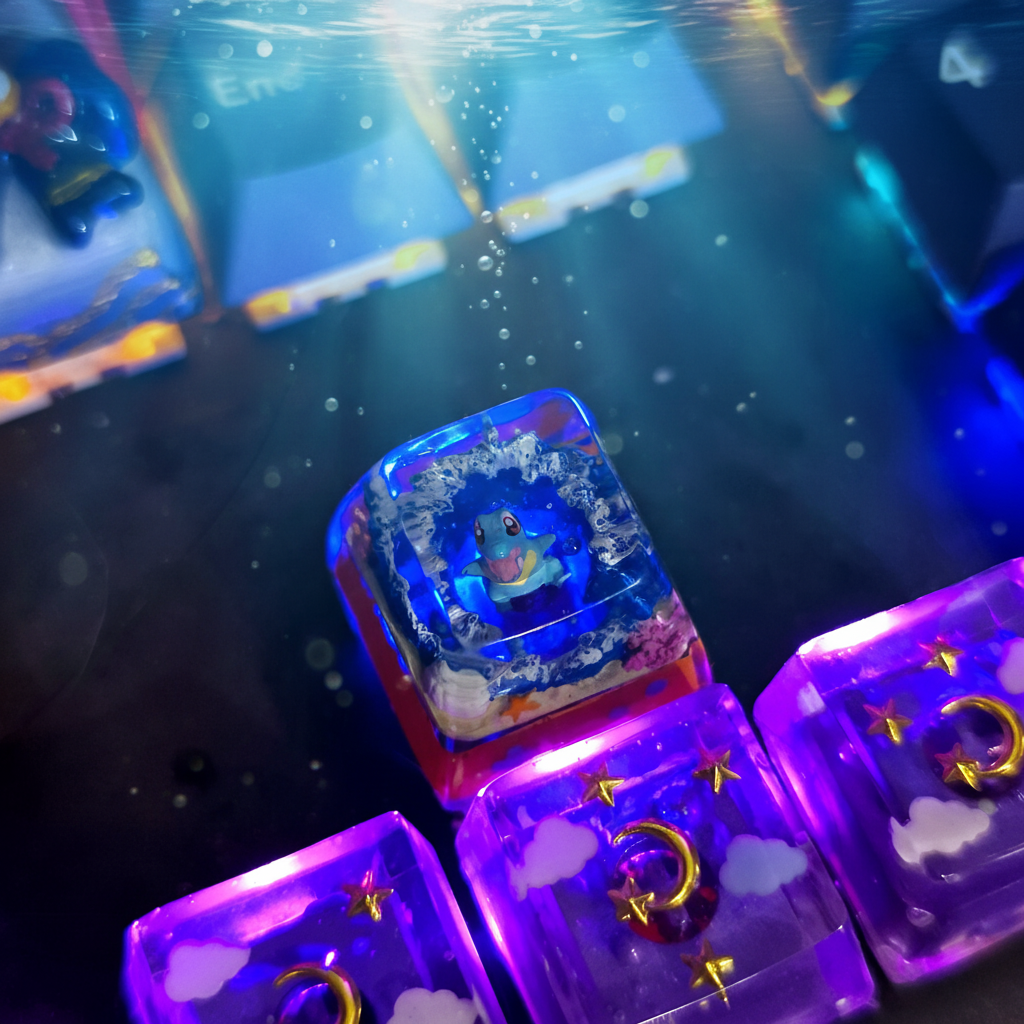 Keycap teclado fondo oceánico