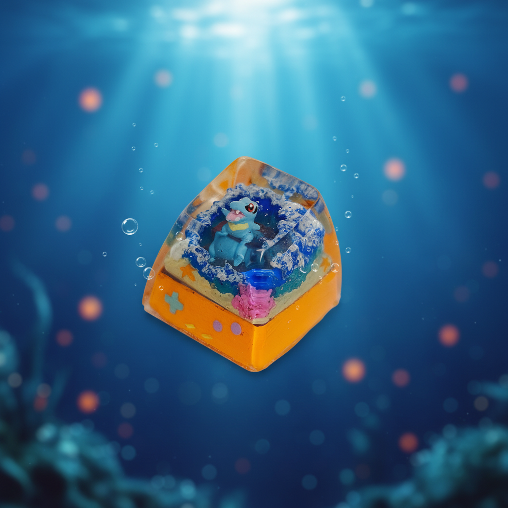 Keycap Totodile fondo oceánico