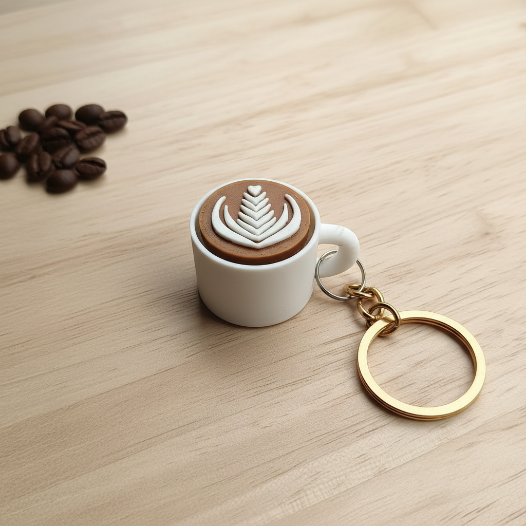 Keychain Rosette - Fondo Madera