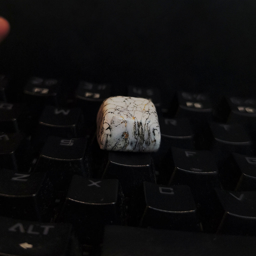 Marbled Keycap White and Black
