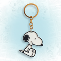 Snoopy llavero argolla dorada
